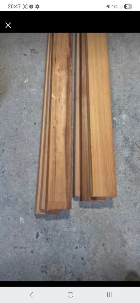 Western Red Cedar Rainscreen Cladding - 6 lengths 18mm x  94mm and 3.67 m long, approximately 2 sqm.