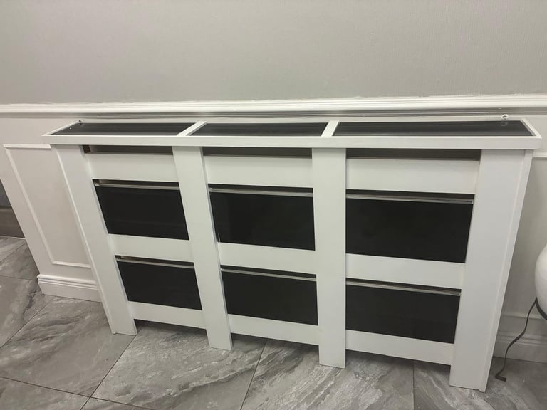 image for White and black radiator cover 