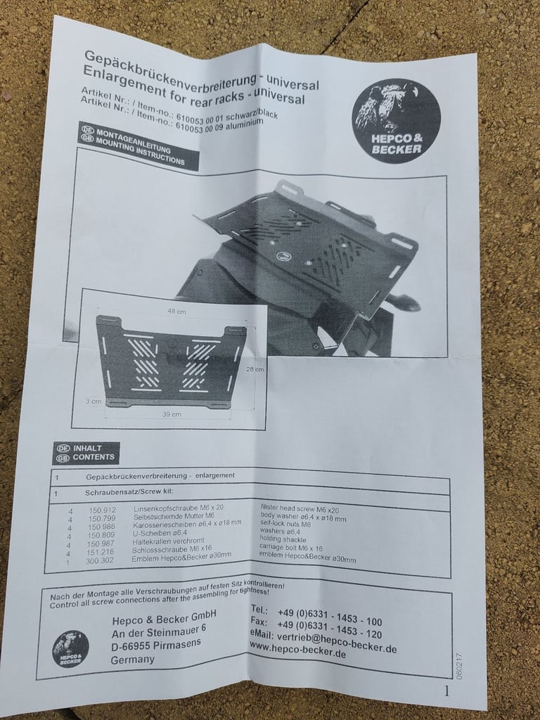 Triumph rear luggage rack 