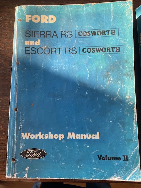 FORD SIERRA RS COSWORTH Workshop Manuals - Volume 1 & II 