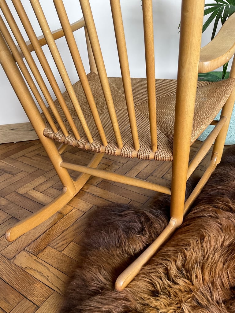 Mid century Danish Hans j Wegner rocking chair 