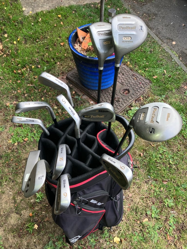 Men’s Golf Clubs Wilson Left Handed Driver 3-5 Wood 3-9 Iron Sw Pw Ping Putter