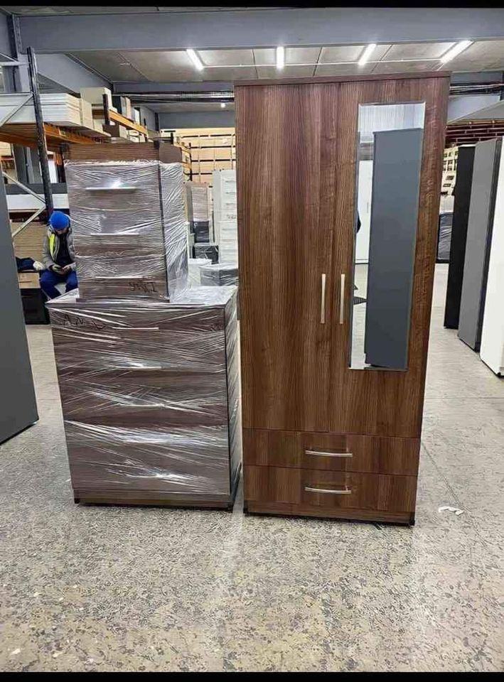 🔥 BRANDED Bedroom Furniture Set – Wardrobe + Chest + Bedside Tables | Bargain!
