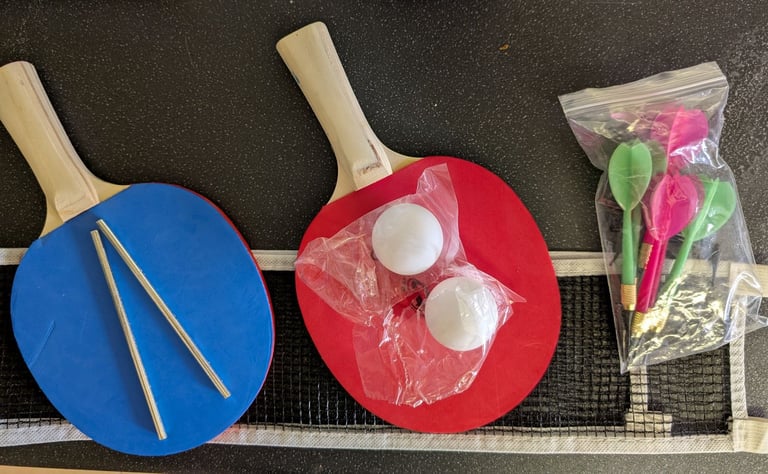 BCE 6ft Folding 3 in 1 Pool Table with Table Tennis Top & Dartboard (used)