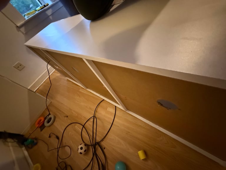 White TV Cabinet (with LED strip!)