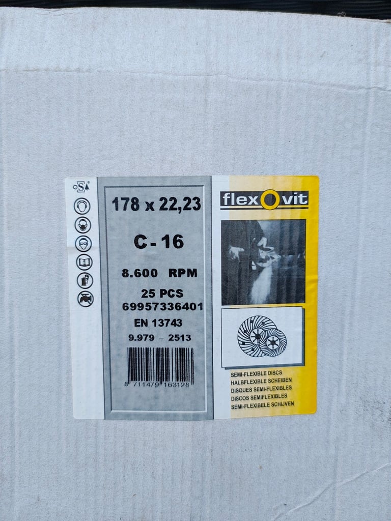 Semi flexible (course) stone grinding discs 