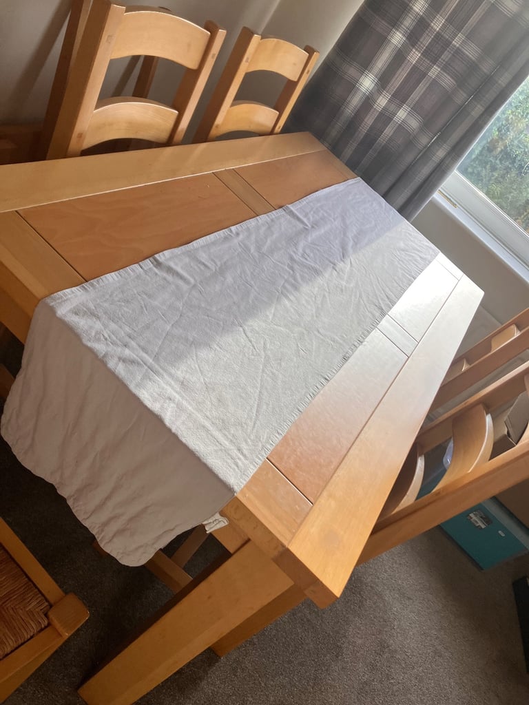 image for Wooden table & Six Chairs FREE