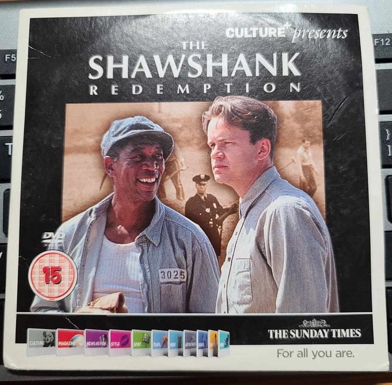 image for Shawshank Redemption DVD Promo The Sunday Times Morgan Freeman Tim Robbins