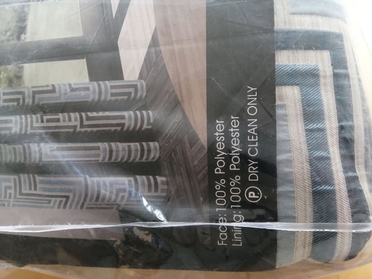 BNIB Teal curtains 132in x90 inch Delta Harry Corry 
