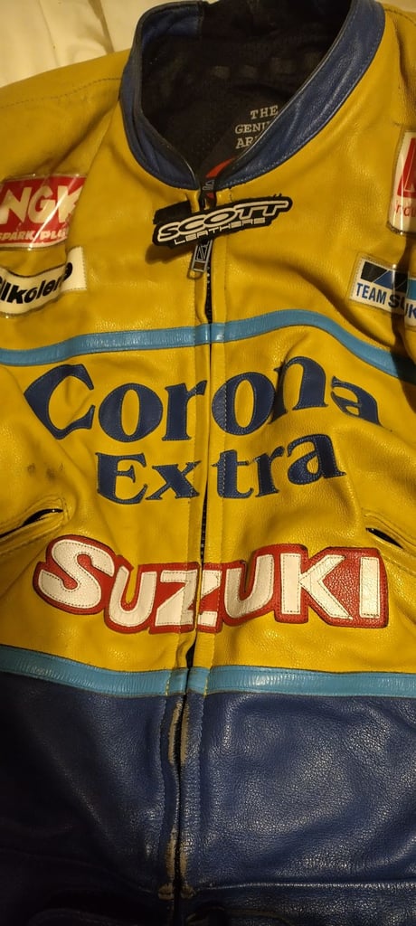 Leather Motorcycle Jacket - Scott Leathers - Size 52