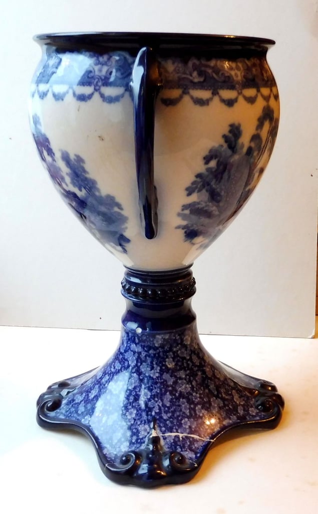 ANTIQUE DOULTON VASE, PARTLY REPAIRED