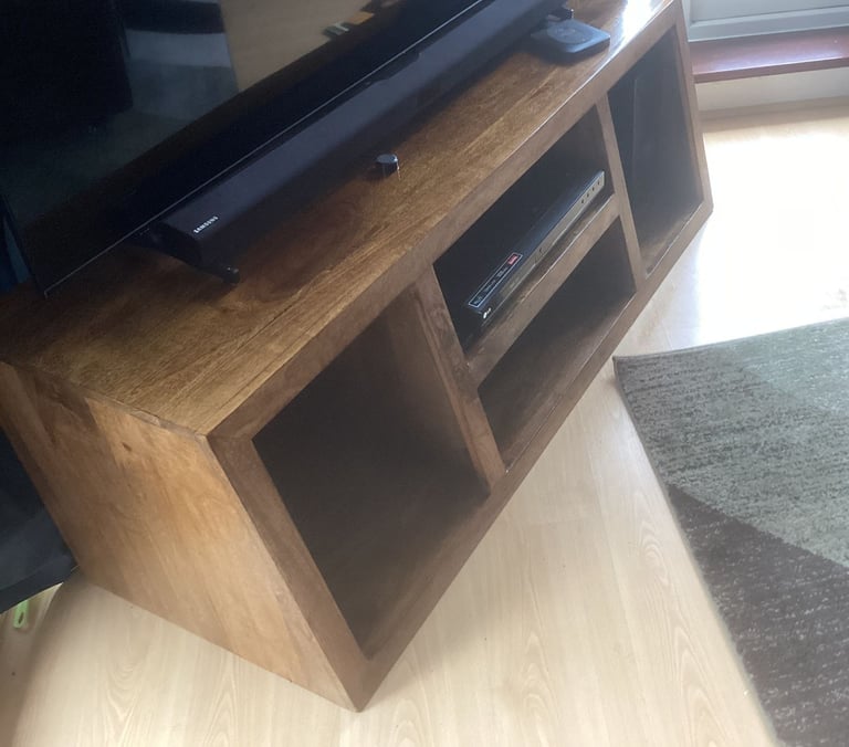 Dark Mango TV Unit Slanted Style