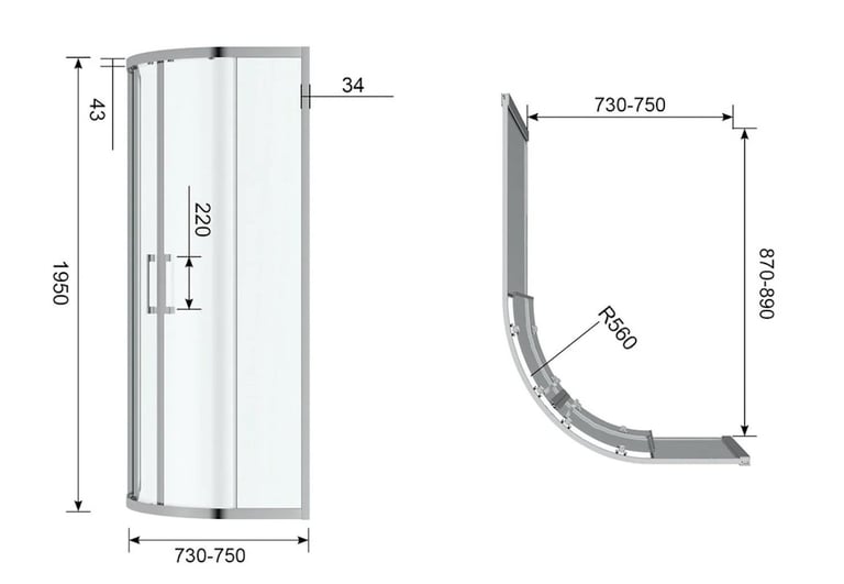 Shower enclosure: offset quadrant, 1200 x 900. 8mm safety glass. NEW IN BOX (£449 new). Bargain £240