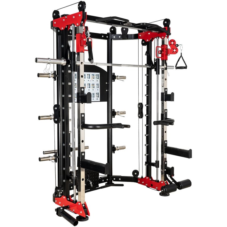image for Plate Loaded Multi Gym - All in One Functional Trainer (multigym cable squat power rack smith)
