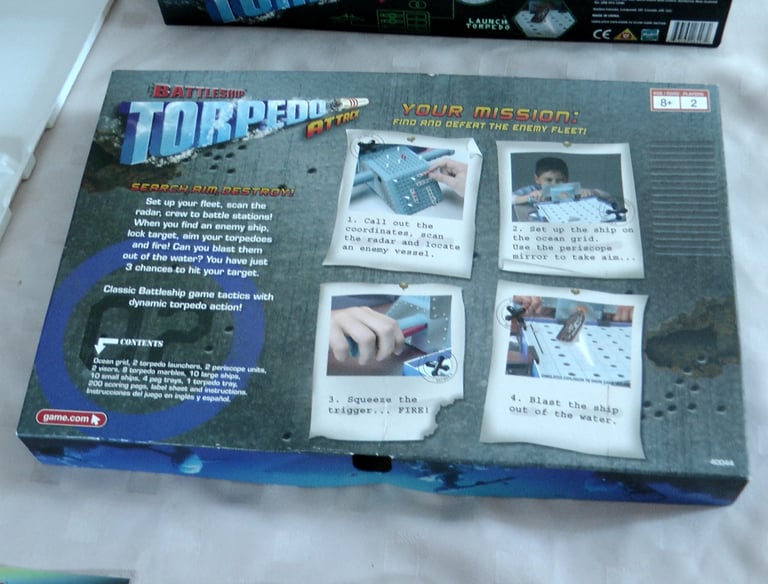 Battleship Torpedo Attack MB Games Hasbro Complete