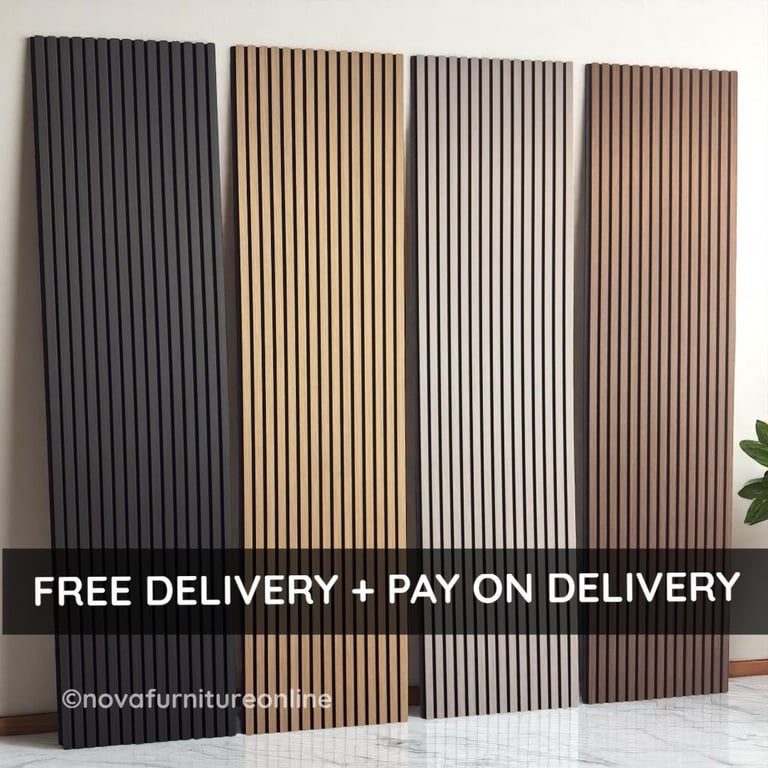 Acoustic slat wall panels 