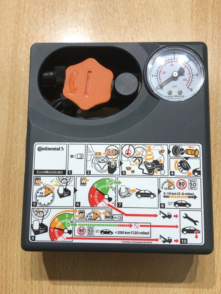 image for Continental Car Bicycle Tyre Pressure Compressor Brand New