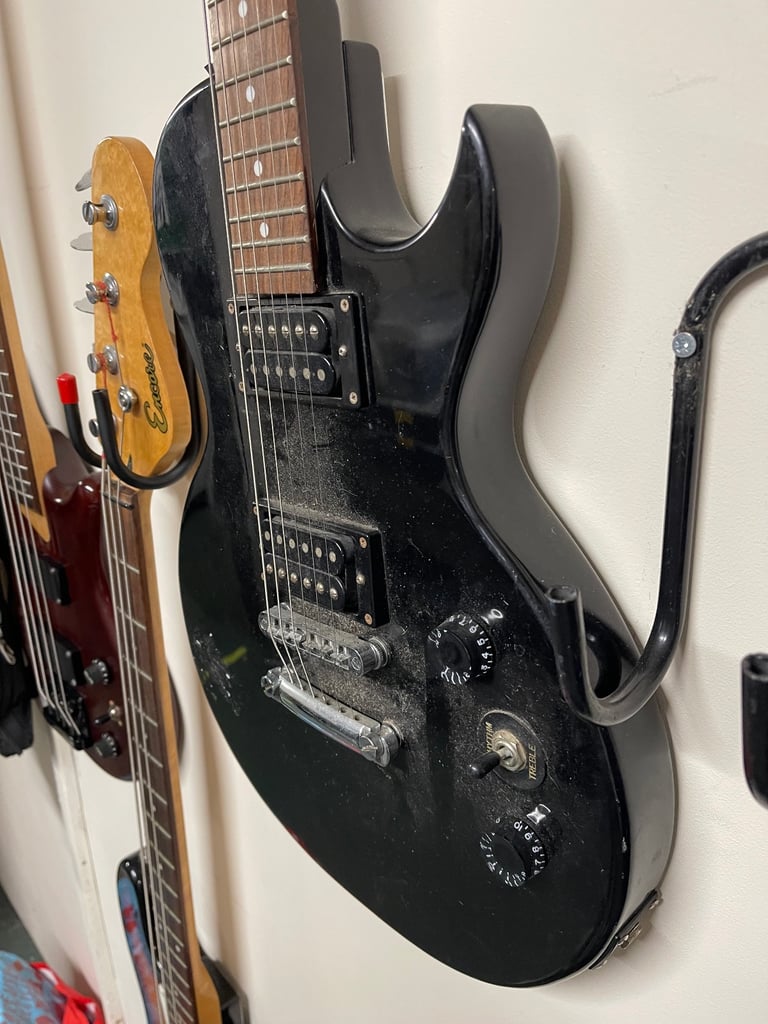 Tenson Black lp style rock electric guitar 4/4 Right Handed 6 String