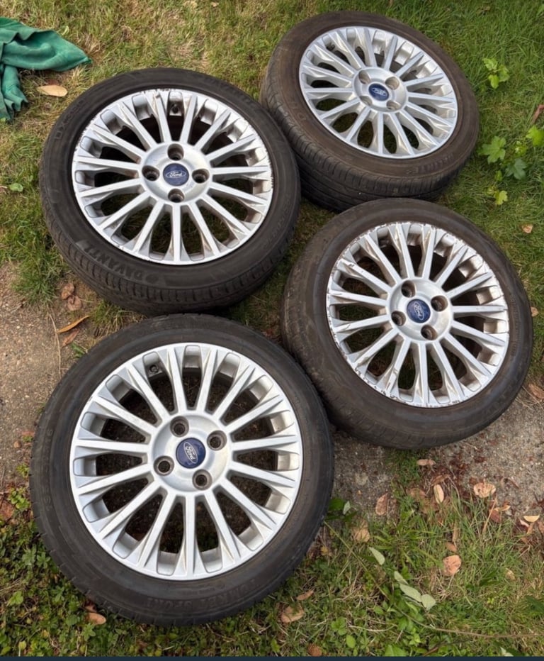 16” 4x108 Ford fiesta zetec ecoboost spoke alloy wheels alloys with tyres Mk8