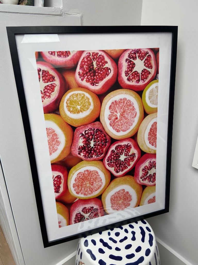 image for Exotic fruits poster (50 x 70 cm) with black frame