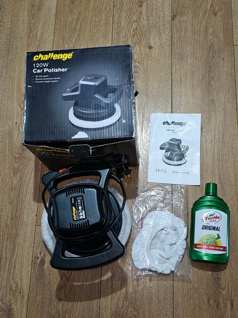 Challenge PP245 Car Polisher 120w with Car wax bottle liquid