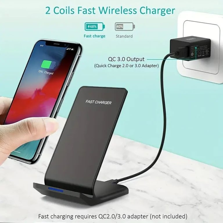 30W Fast Wireless Charger Stand Dock