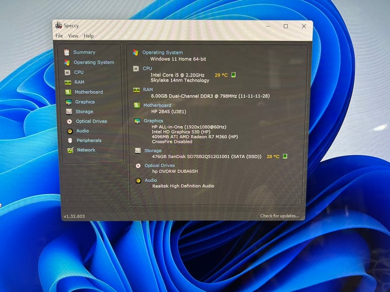 Ultra Fast i5 8GB HP Pavilion All in One Pc 512GB SSD,Window11,office