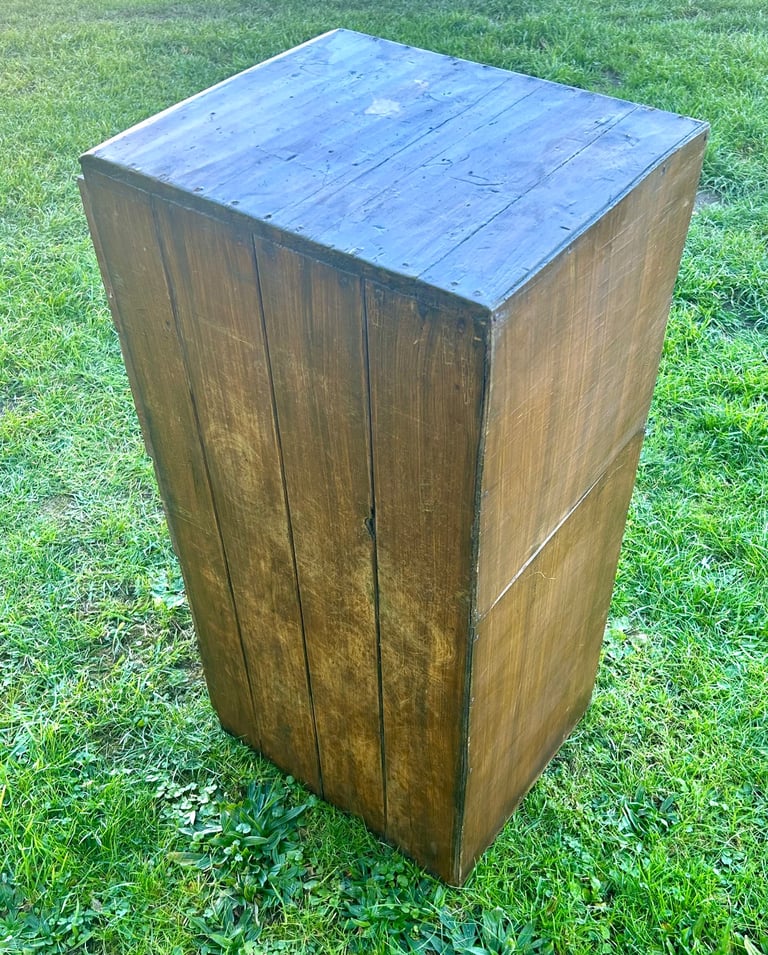 Five drawer filing cabinet bedside wooden desk industrial antique vintage haberdashery desk office