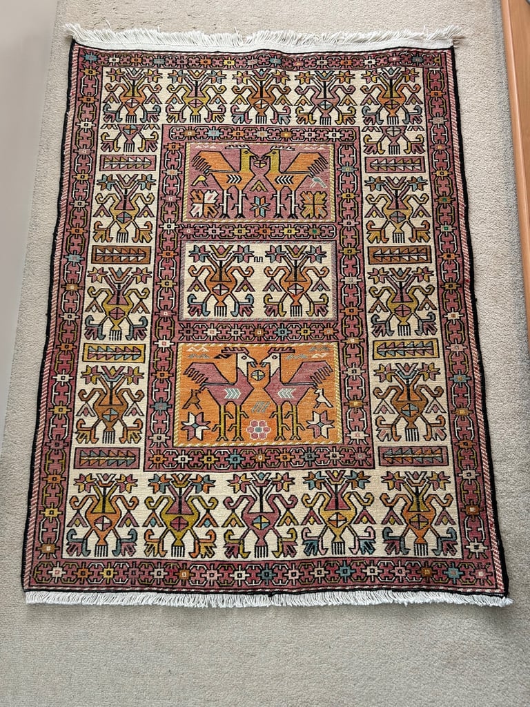 Kilim Rug Persian silk 100x75 cm