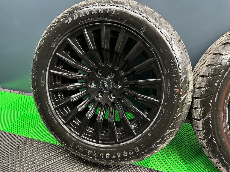 20” Hawke Denali XXC AWD Black Alloy Wheels for Ford Ranger / Amarok & 10mm+ Davanti AT’s!