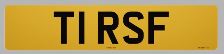T1 RSF - Private Number Plate - Ford RS Focus Fiesta etc nice short 1 plate