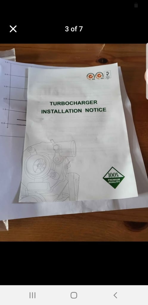 Kia ridex turbo charger with gasket and seals 