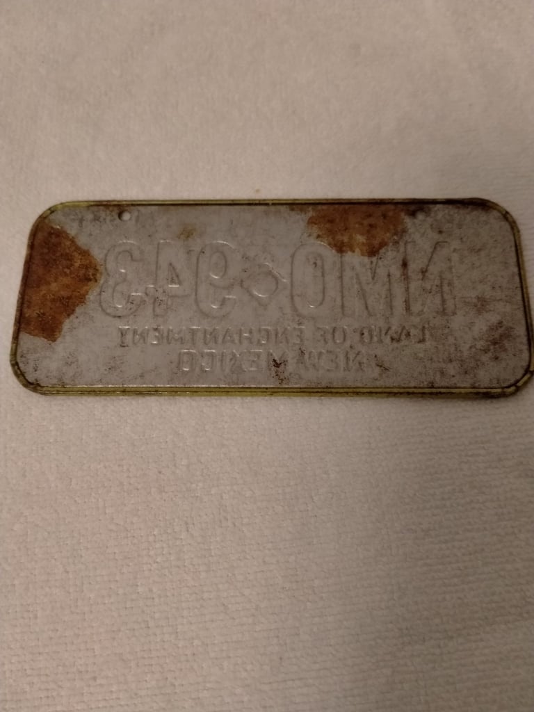 Vintage USA state  License Plates. New Mexico, Pennsylvania, South Carolina