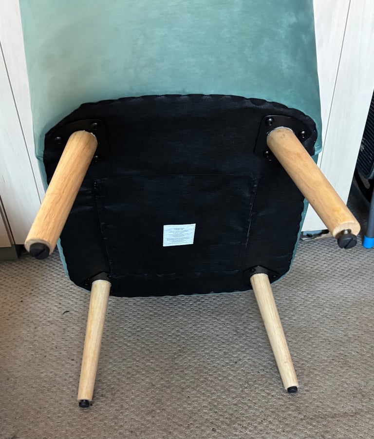 Selling 2 - Green Velvet Accent Chairs