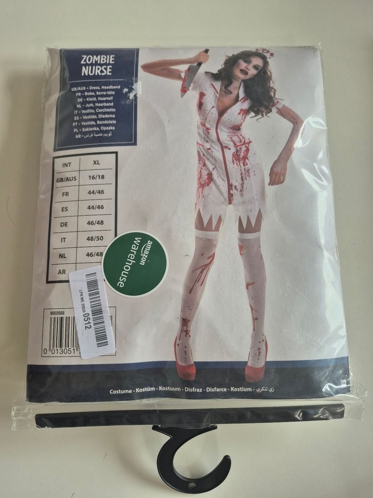 image for Halloween Zombie Nurse Women's Fancy Dress Size 14 /16 