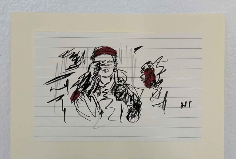 Art work drawing 'Boy Dress Up As Jack Sparrow'  