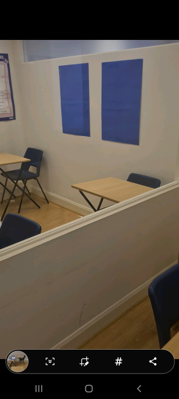 Examination desk and chairs 