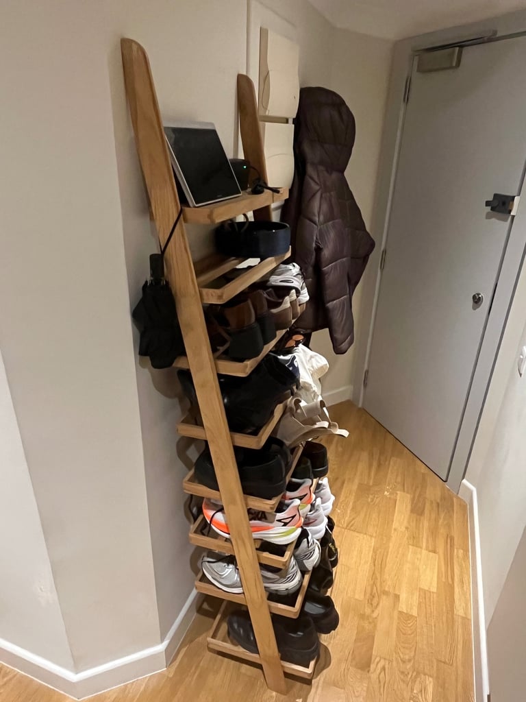 Wooden Ladder Shoe Rack / Shelf