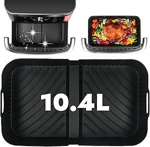 GINOYA Large Air Fryer Liners for Ninja Flexi Drawer AF500UK 10.4 litres