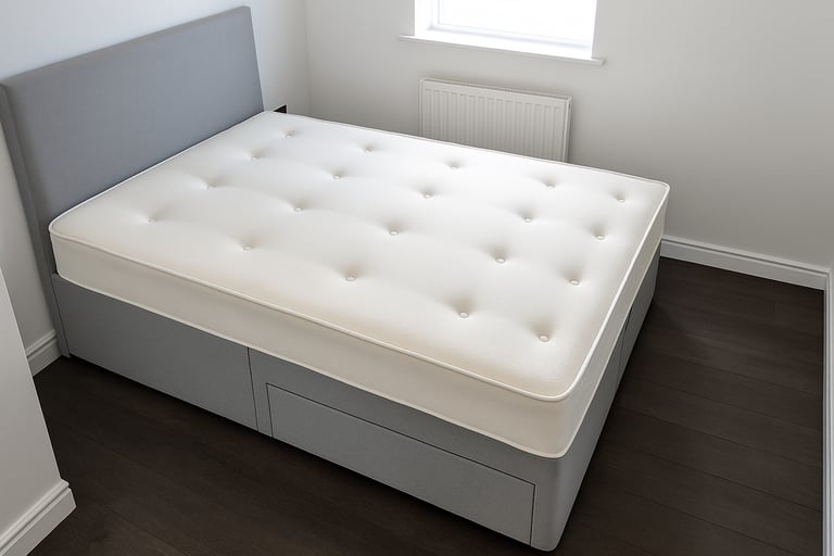 image for Upholstered Divan Bed Storage Single Small Double Double King Size Available