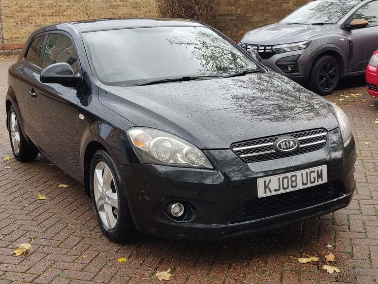 KIA PRO CEED 1.4 16v ZR-7 2008 08 REG BLACK 3 DOORS 5 SPEED MANUAL A/C 122K MILES ULEZ FREE SUPERB
