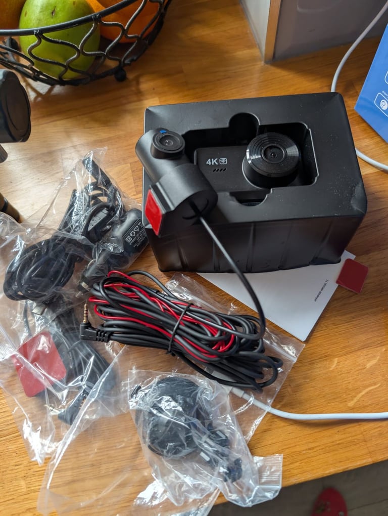 Dash Cam Front and Rear 4k UHD with Wifi - NEVER USED