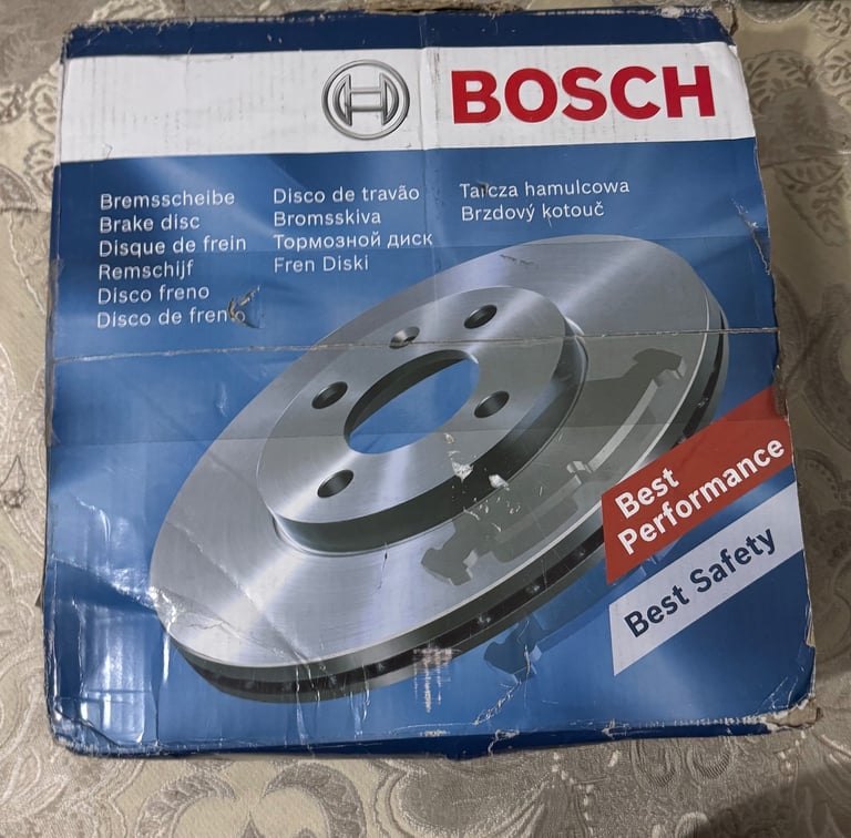 Bosch Brake Disc x2 Citroen Peugeot