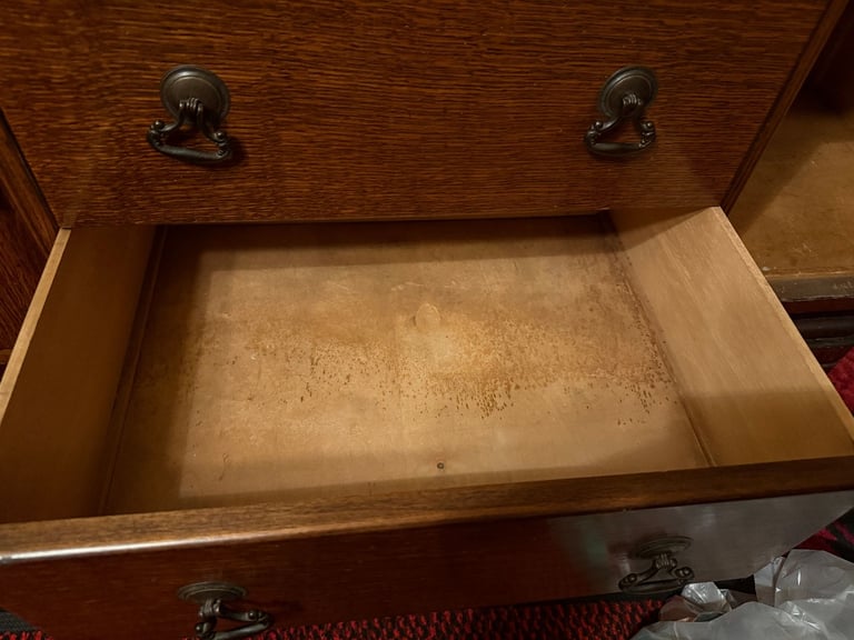 1930s/1940s Hand carved sideboard unit. Unknown make, Dark oak.