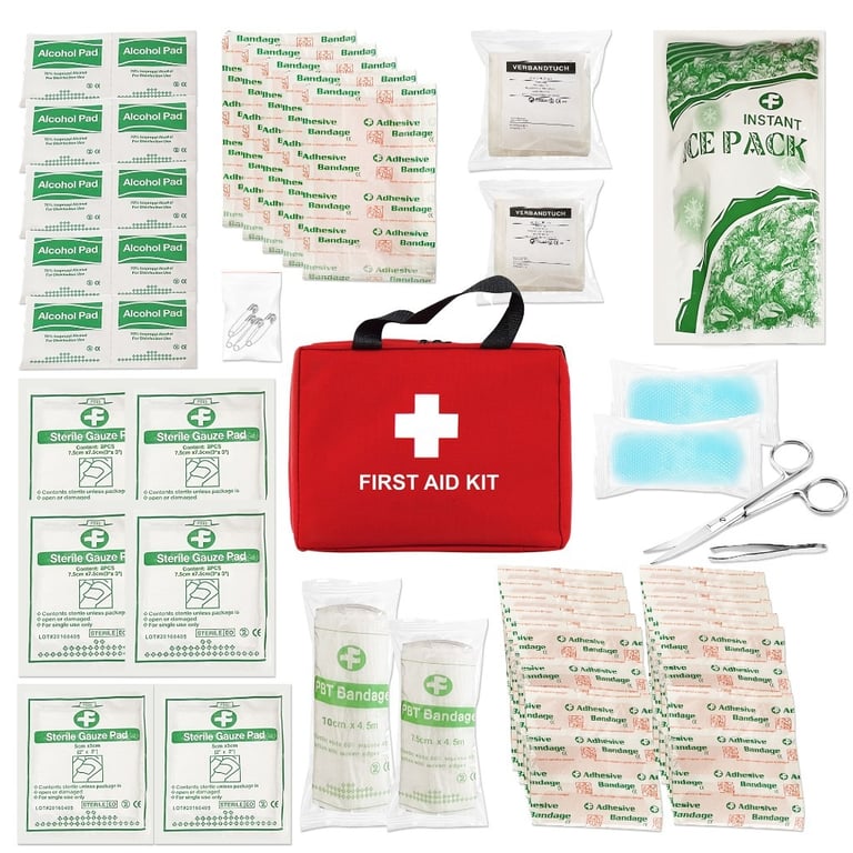 78pc First Aid Kit - Perfect for Home, Office, Camping, Hiking, Travel, Ukraine Aid