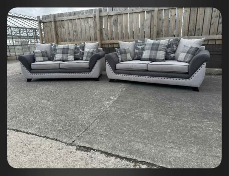 Grey sofa x 2 