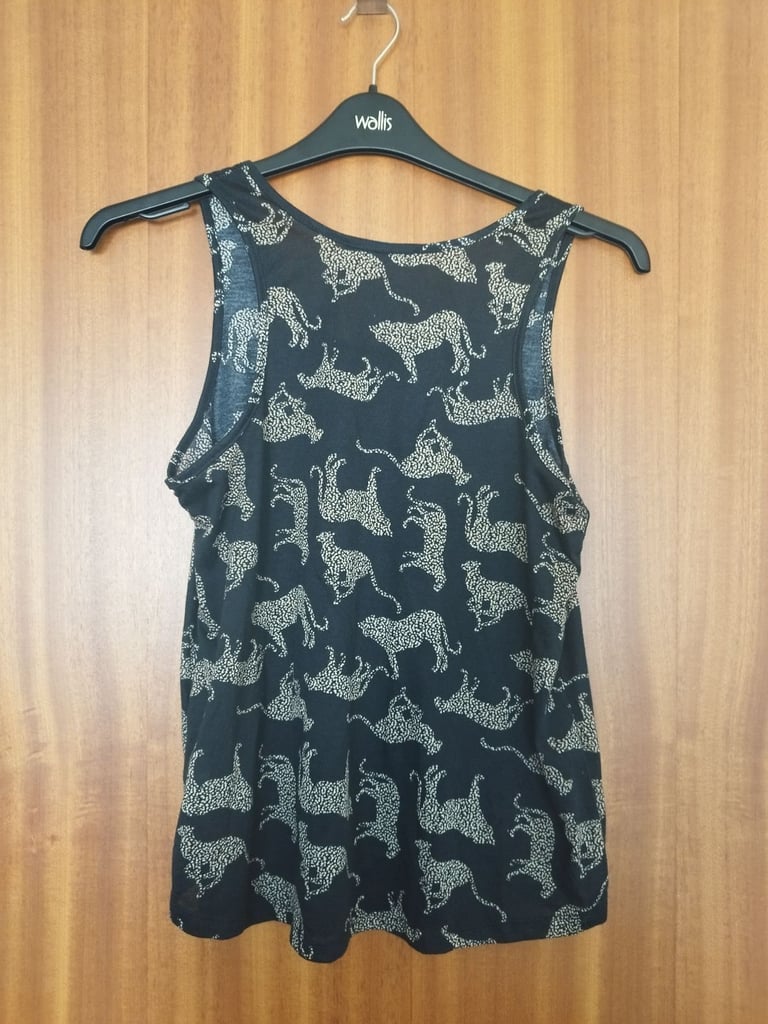 Black brown cheetah print tank top 10