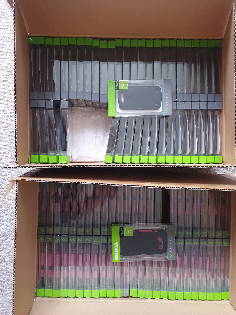 £5 the lot. 2 Boxes Joblot of 94 Mobile Phone Cases Covers Blackberry