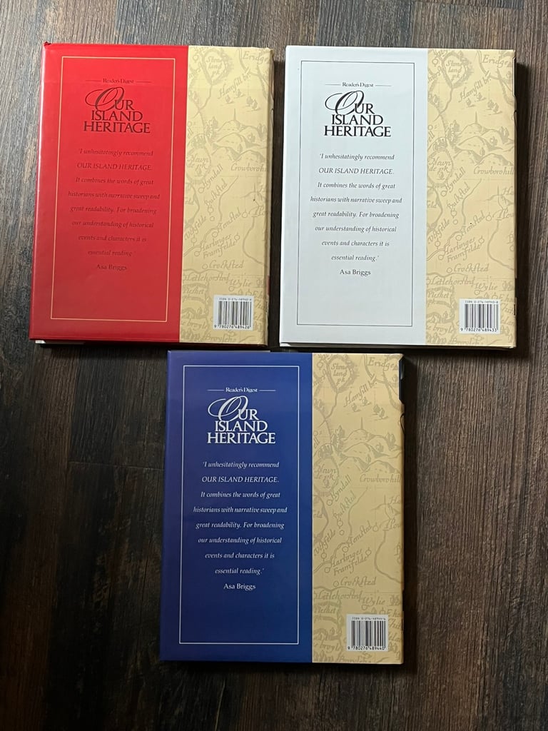Reader's Digest Series 'Our Island Heritage' 1980s Three Book Collection