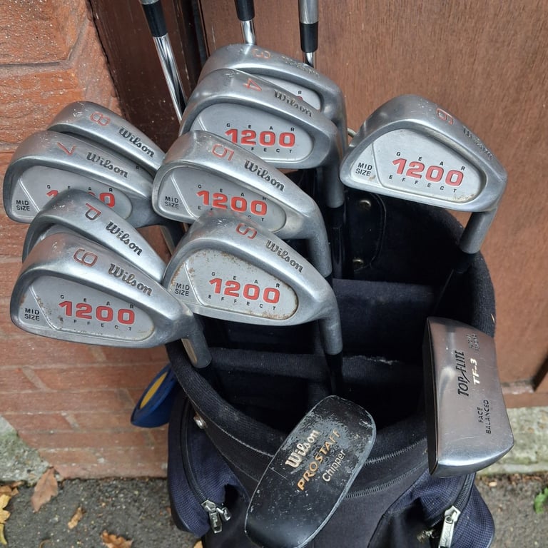 Full Set of Mens Golf Clubs - Wilson 1200 Gear Effect Mid Size 